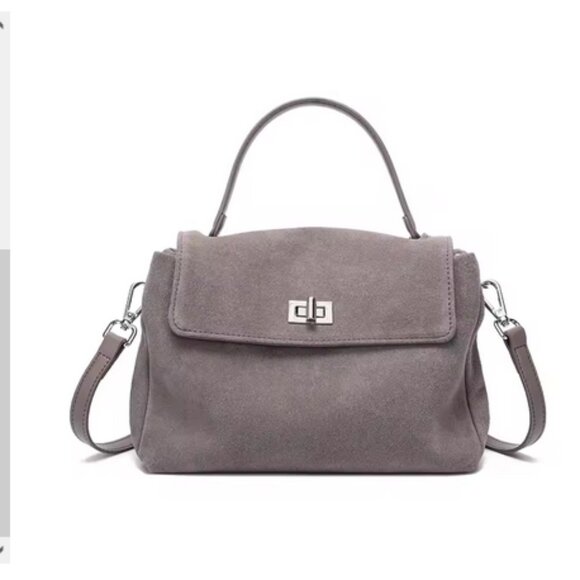 Elegant Genuine Suede Leather Crossbody Shoulder Bag Women Designer 5 Colors - Picture 8 of 16